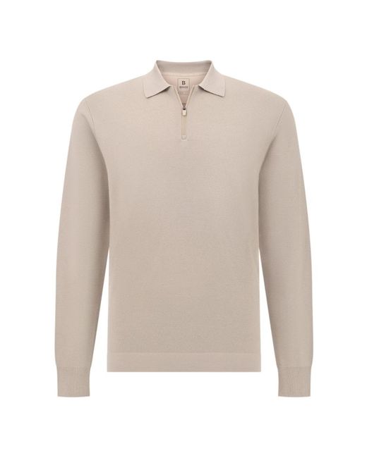 Boggi B Tech Gebreid Poloshirt Van Superfijne Merinowol in het Gray voor heren