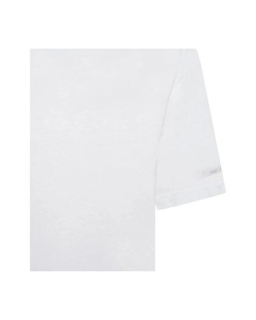 Calvin Klein White Weißes bio-baumwoll-t-shirt
