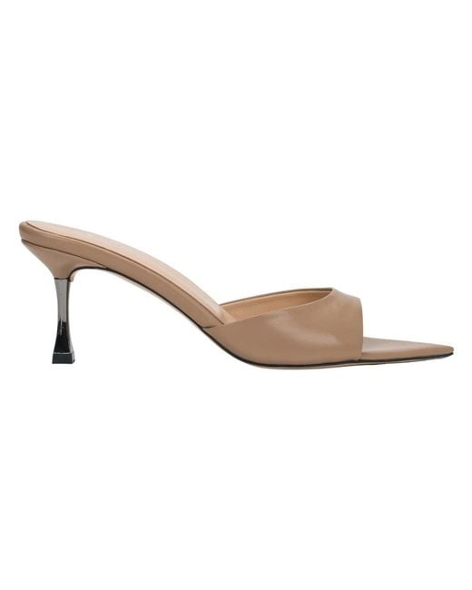 ESTRO White Heeled Mules