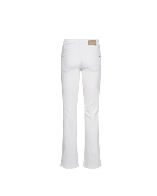 Mos Mosh Jeans ,Wit ,Boot-Cut Jeans in het White