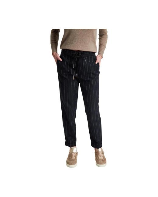 Mason's Black Tapered Trousers