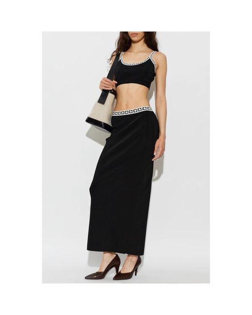 Versace Black Maxi Skirts