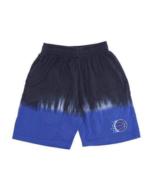 Mitchell & Ness Fitness ,Veelkleurig ,Katoen Nba Tie Dye Orlando Magic Shorts in het Blue voor heren