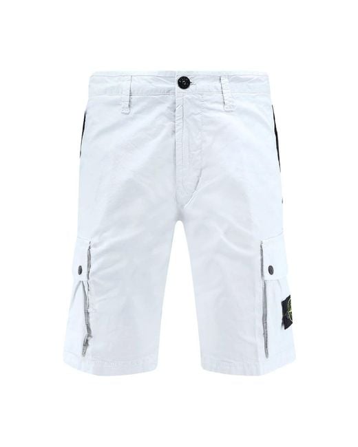Stone Island Blue Casual Shorts for men