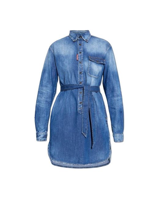 DSquared² Blue Denim Kleid