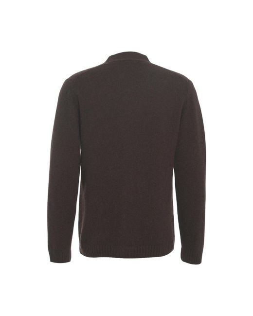 Daniele Fiesoli Klassischer V-Ausschnitt Kaschmir-Cardigan in Black für Herren