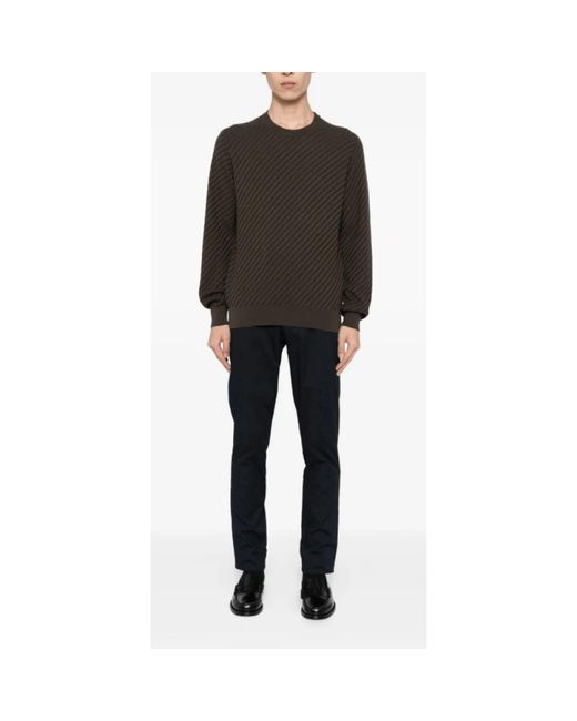 Round-Neck Knitwear Brioni pour homme en coloris Brown