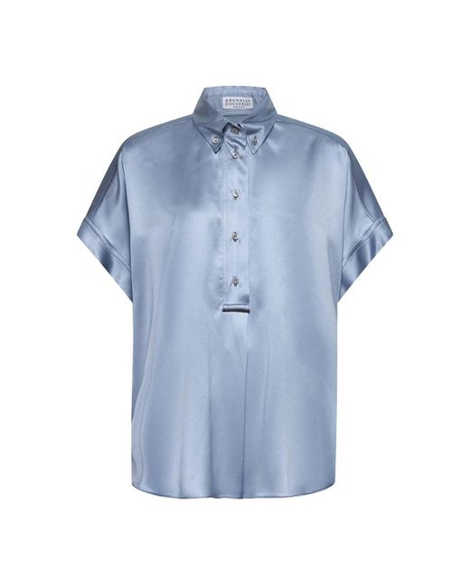 Blouses Brunello Cucinelli en coloris Blue