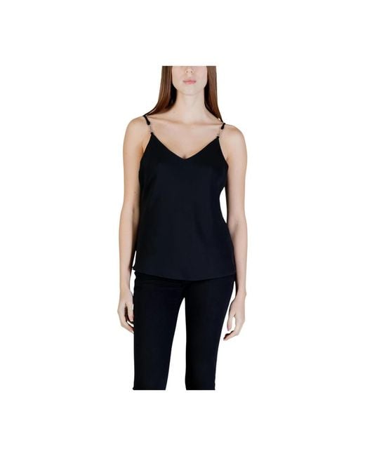 Guess Black Sleeveless Tops