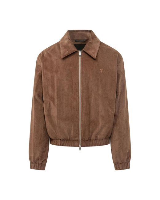 AMI Ami De Coeur Zipped Jacket in het Brown voor heren