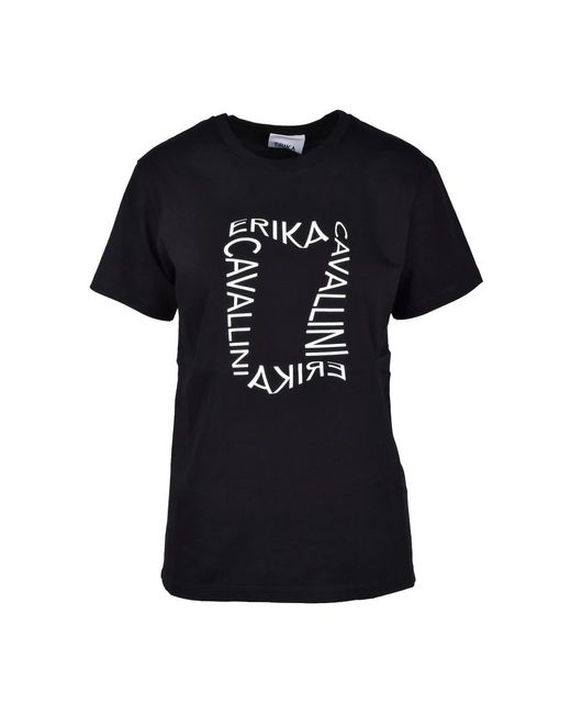 Erika Cavallini Semi Couture Black T-Shirts