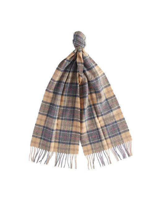 Barbour Accessoires ,Veelkleurig ,Wol Gebloemde Wollen Sjaal Met Rafelranden in het Gray voor heren
