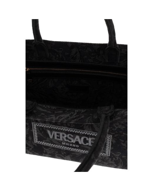 Versace Black 'barocco athena small' schultertasche