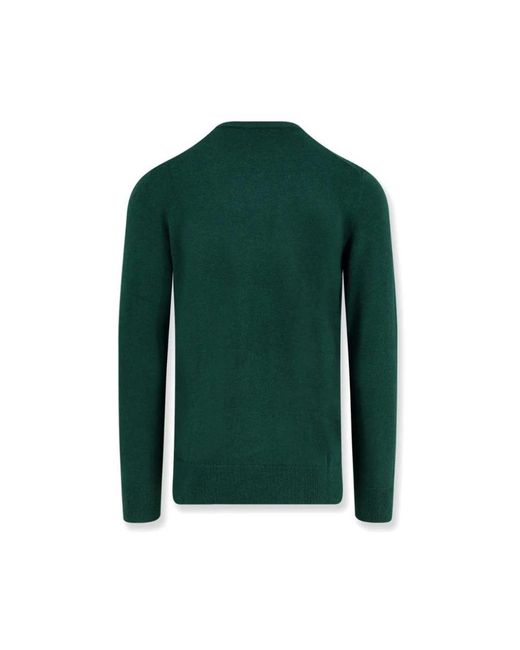 Mc2 Saint Barth Green Round-Neck Knitwear for men