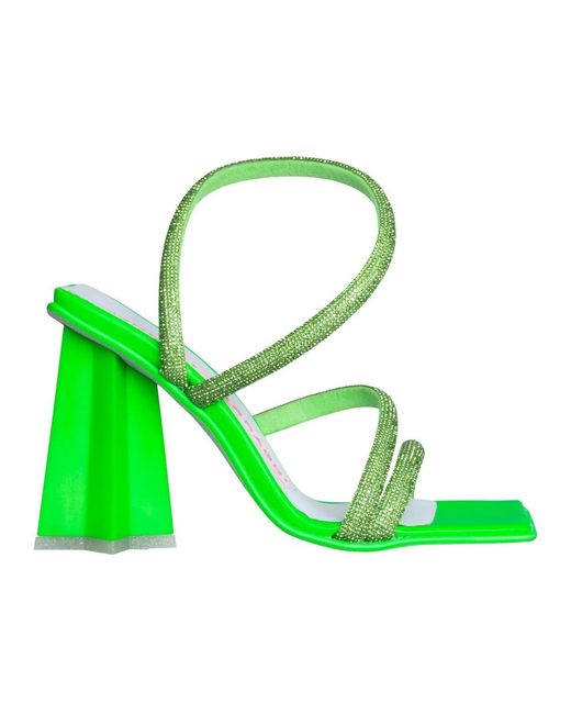 Chiara Ferragni Green High Heel Sandals