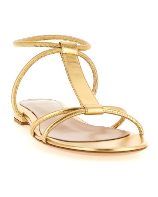 Gianvito Rossi Metallic Flat Sandals