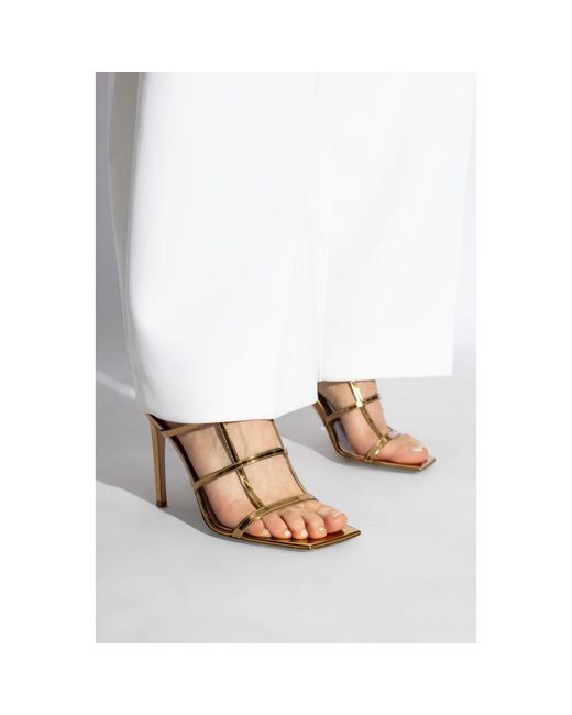 Gianvito Rossi Metallic High Heel Sandals