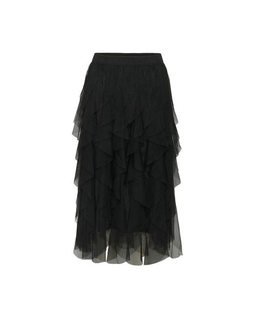 Part Two Rokken ,Zwart ,Tule Svanhild Pw Sk in het Black