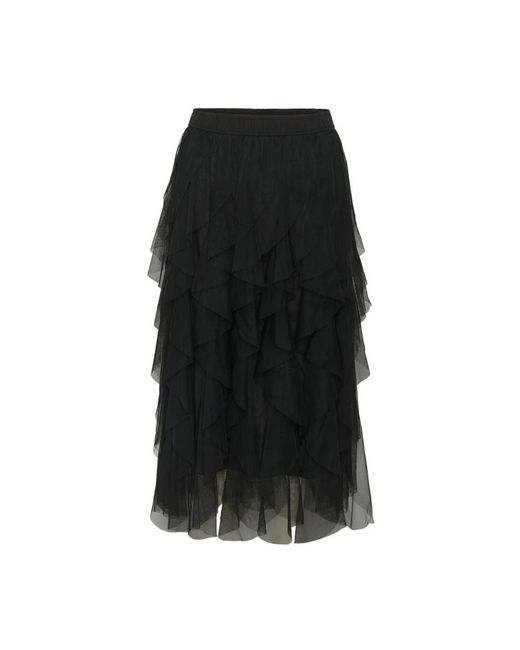 Part Two Rokken ,Zwart ,Tule Svanhild Pw Sk in het Black