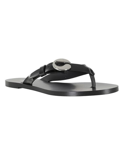 Coperni C Logo Flip Flops in het Black