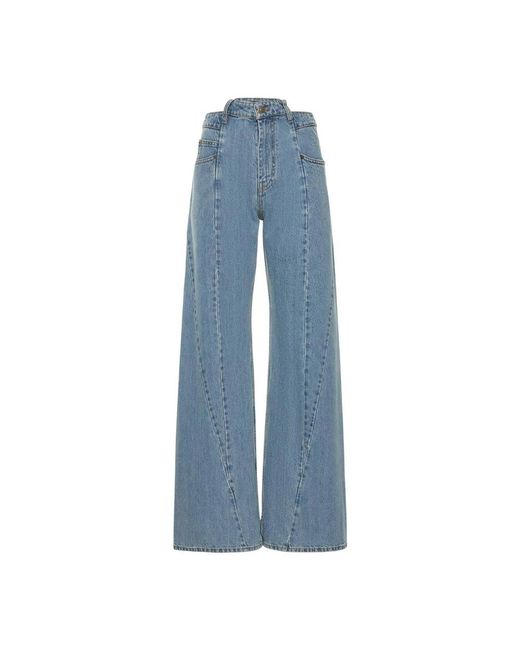 Jeans a gamba larga blu di Maison Margiela in Blue