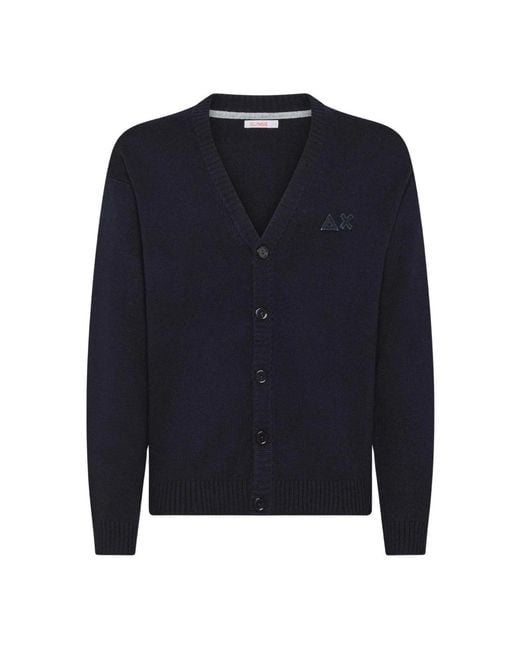 Sun 68 Cardigan in het Blue voor heren