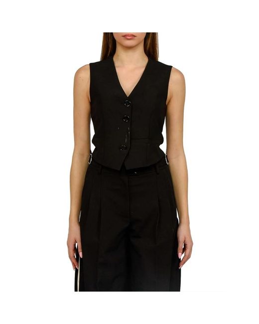 Patrizia Pepe Black Waistcoats