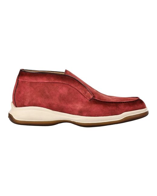 Santoni Red Ankle Boots for men