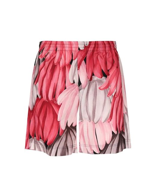 MSGM Baumwoll-Bermuda-Shorts Elastischer Bund Taschen in Red für Herren