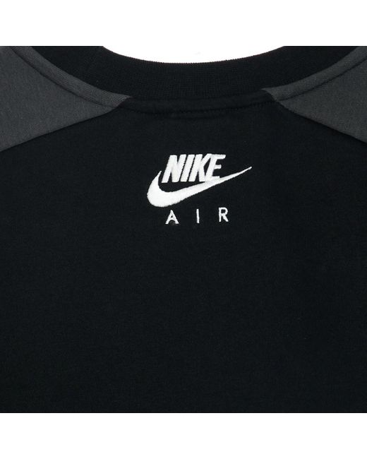 Nike Air crew sweatshirt schwarz/grau/weiß in Black für Herren