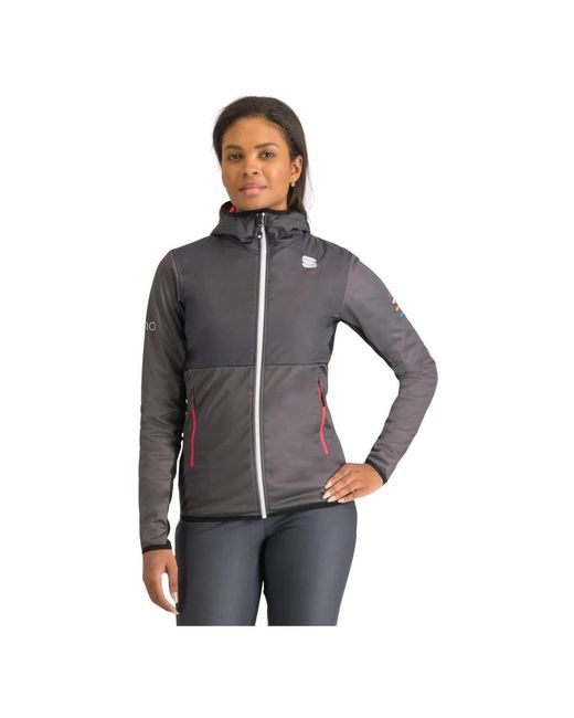 Sportful Fitness ,Zwart ,Zwarte Oesterjas in het Gray