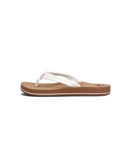 Reef Schoenen ,Wit ,Comfort Kussen Slippers Wit Bruin in het White