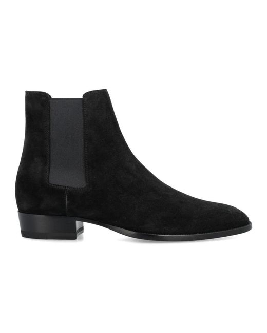 Saint Laurent Black Chelsea Boots for men