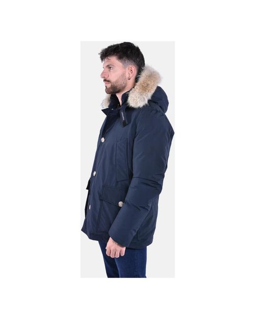 Woolrich Blue Winter Jackets for men