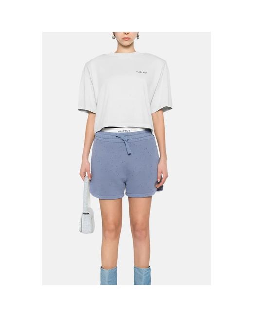 Halfboy Shorts Met Boxer in het Blue