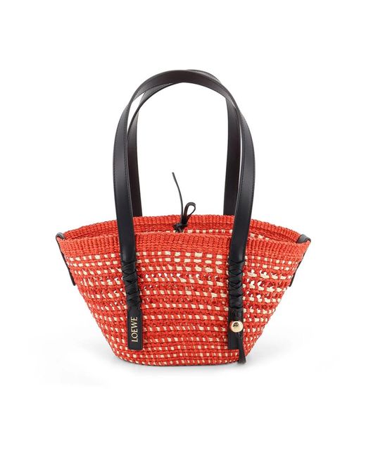 Loewe Red Braid Basket Small