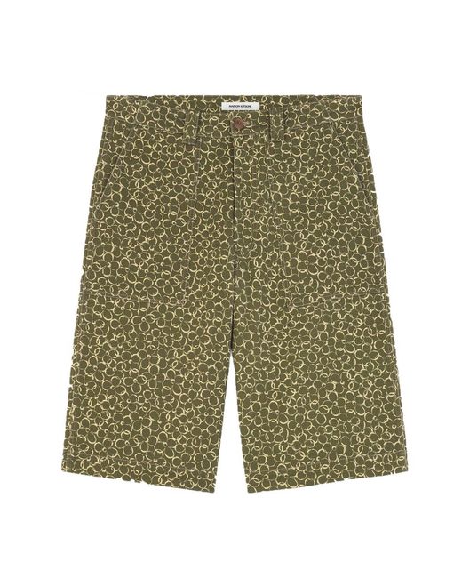 Maison Kitsuné Green Long Shorts for men