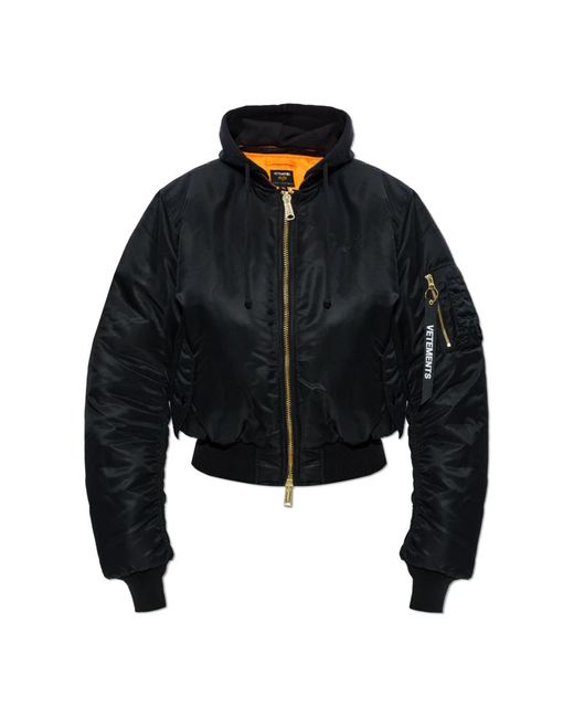 Vetements Jassen ,Zwart ,Leer Geïsoleerd Jas in het Black