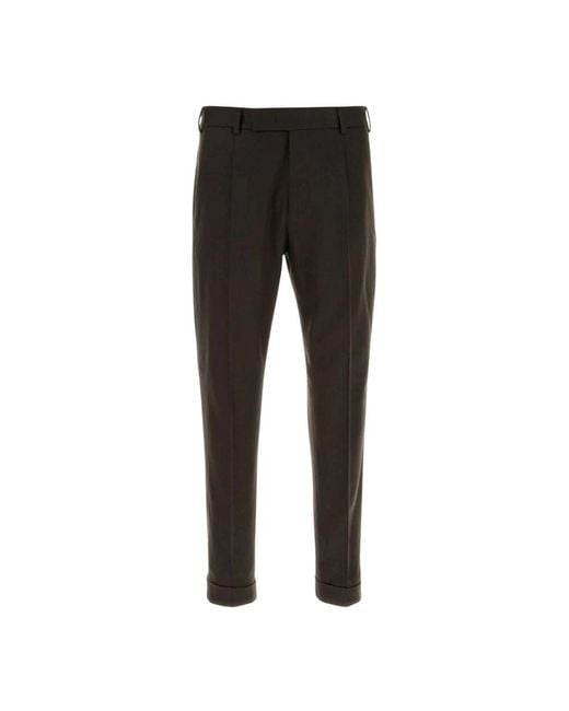 PT Torino Black Suit Trousers for men
