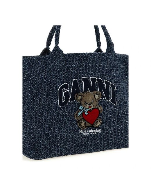 Ganni Blue Shopping Bags