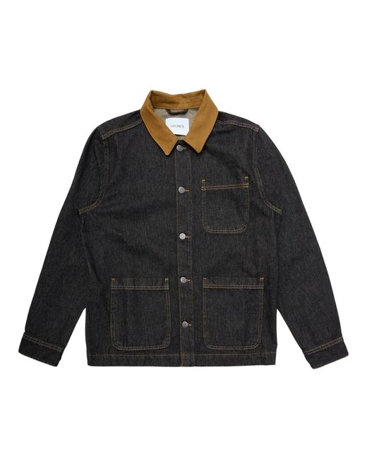 Les Deux Black Denim Jackets for men