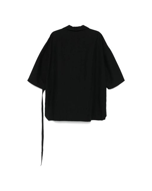 Rick Owens Schwarze Hemden Mit Vorderer Knopfleiste in Black für Herren