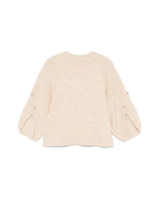 Max Mara Natural Round-Neck Knitwear
