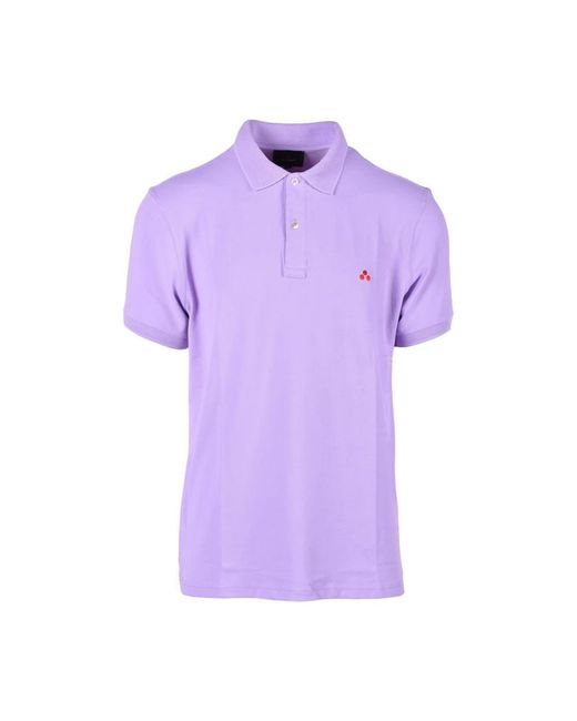 Peuterey Polo Korte Mouw Katoen in het Purple voor heren