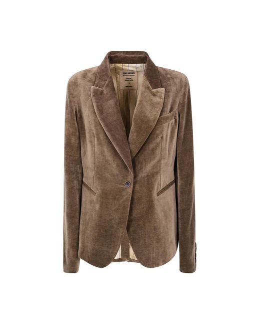 Uma Wang Jassen ,Katoen Blazer in het Brown voor heren