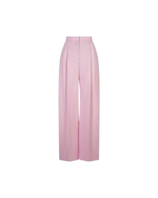 Alexander McQueen Pink Wide Trousers