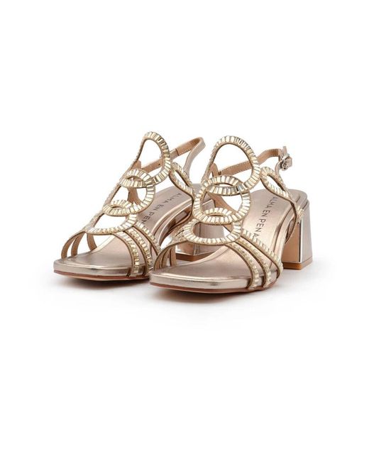 Alma En Pena. Metallic High Heel Sandals