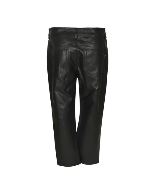Dondup Black Straight Trousers