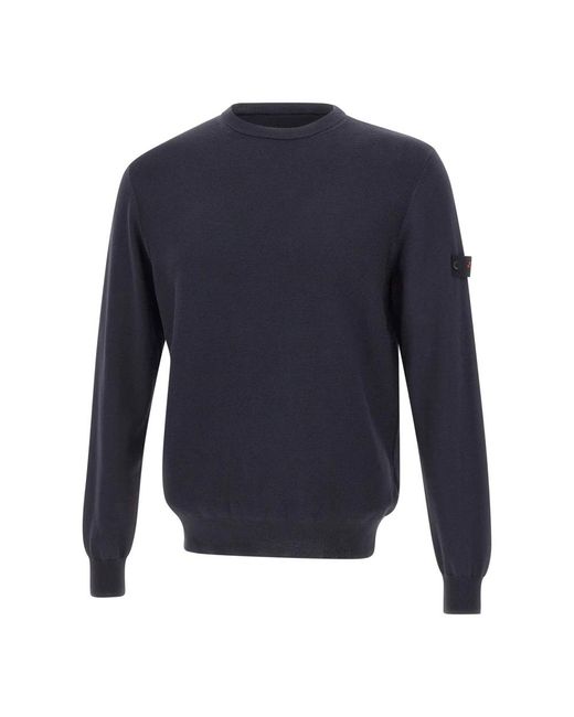 Peuterey Blue Round-Neck Knitwear for men