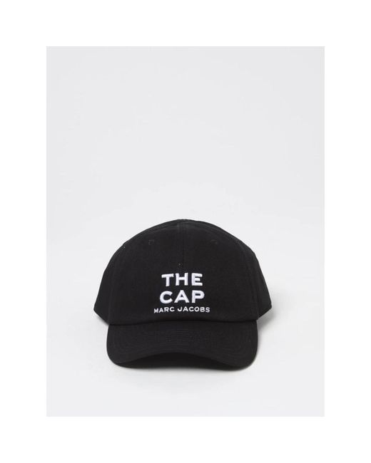 Marc Jacobs Geborduurde Katoenen Baseballpet in het Black